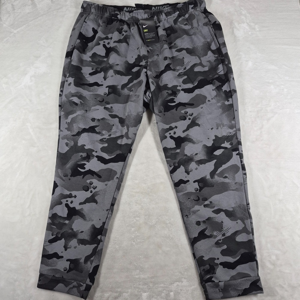 Nike Athletic Sweatpants Men's 4XL Gray‎ Camo Training Gym Pants CU6200-010 NWT
